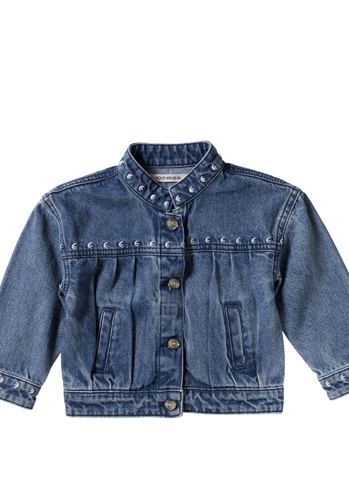 Your Wishes Ethnic Flower | Denim Jacket Medium Blue