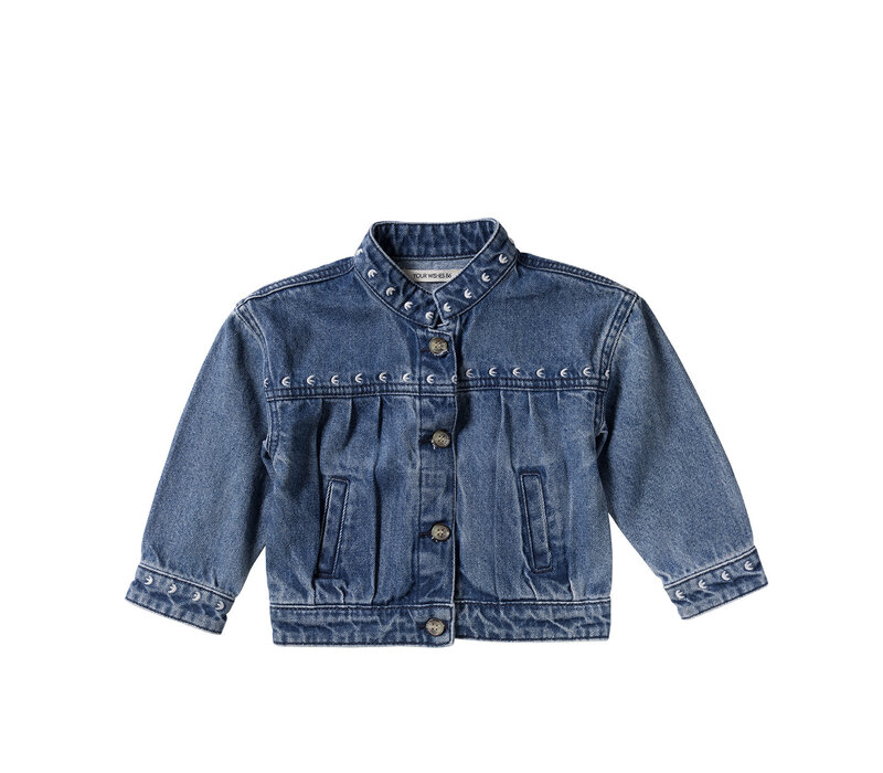 Your Wishes Ethnic Flower | Denim Jacket Medium Blue