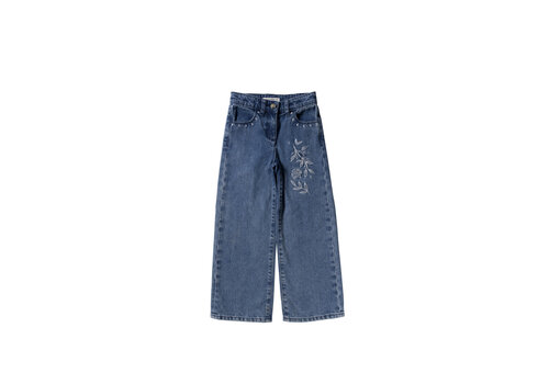 Your Wishes Your Wishes Enthic Flower | Wide Leg Jeans Medium Blue Your Wishes Your Wishes Enthic Flower | Wide Leg Jeans Medium Blue