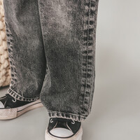 Your Wishes Stretch Denim | Wide Leg Glitter Jeans Acid Grey