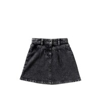 Your Wishes Stretch Denim | Glitter Skirt Acid Grey