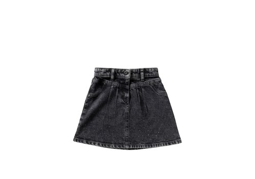 Your Wishes Your Wishes Stretch Denim | Glitter Skirt Acid Grey