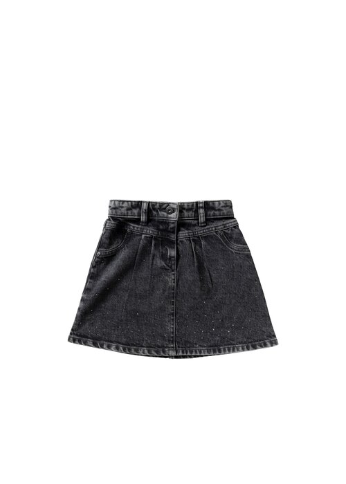 Your Wishes Your Wishes Stretch Denim | Glitter Skirt Acid Grey