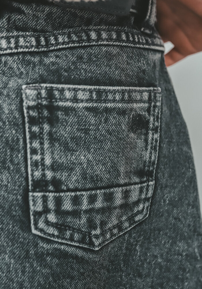 Your Wishes Stretch Denim | Glitter Skirt Acid Grey