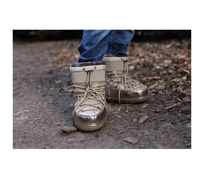 Mikk-Line Snow Boot Glitter Champagne Glitter