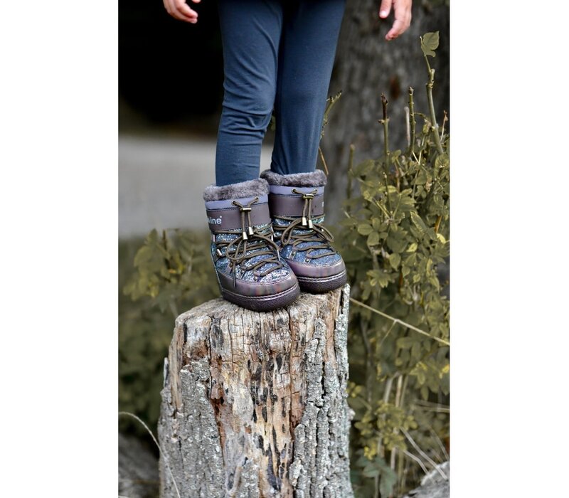 Mikk-Line Snow Boot Glitter Rose Brown
