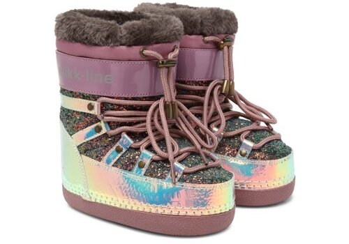 Mikk-Line Mikk-Line Snow Boot Glitter Rose Brown