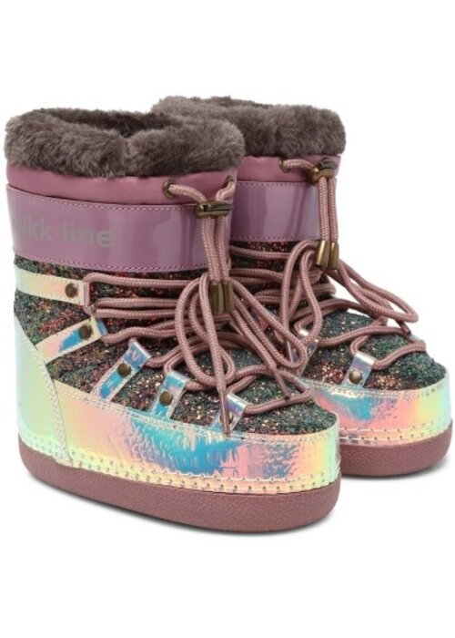 Mikk-Line Mikk-Line Snow Boot Glitter Rose Brown