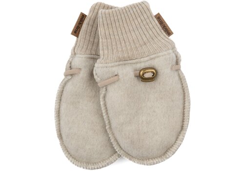 Mikk-Line Mikk-Line Wool Mittens Melange Offwhite