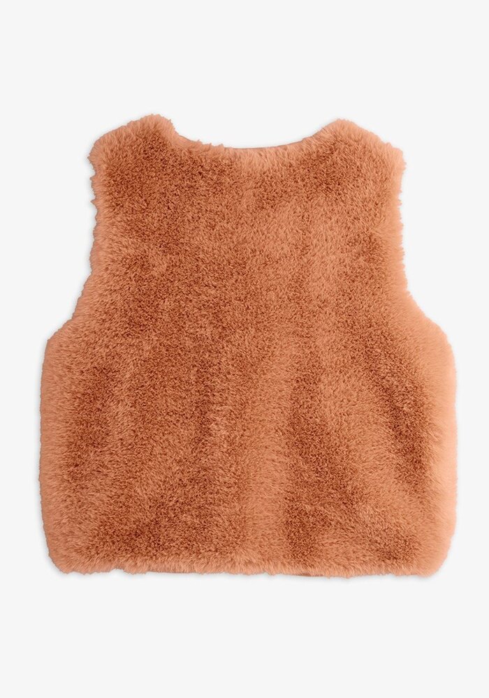 Mini Rodini Ritzratz patch faux fur vest