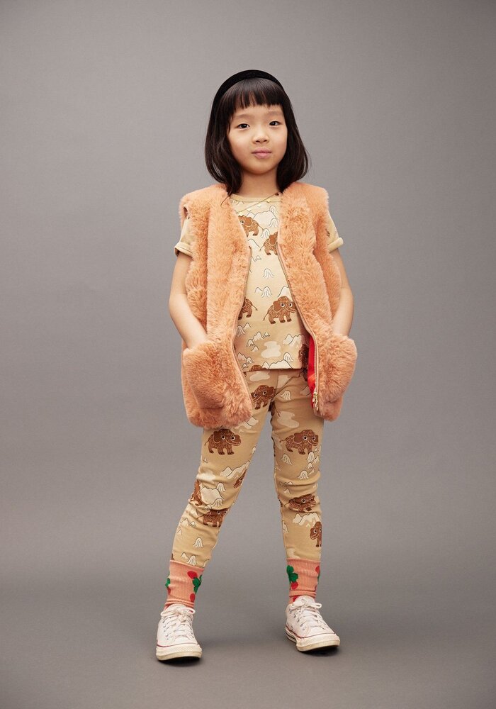 Mini Rodini Ritzratz patch faux fur vest