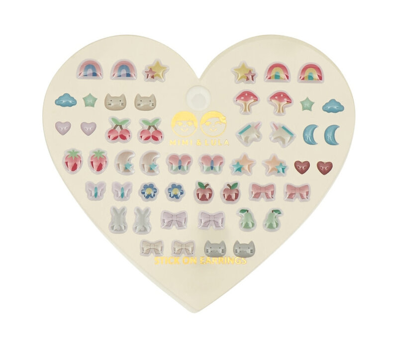 Mimi & Lula MIXED NOVELTY STICK ON EARRINGS