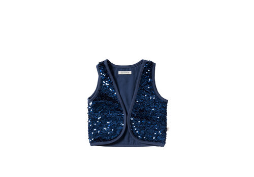 Your Wishes Your Wishes Sequin | Velvet Gilet Insignia Blue Your Wishes Your Wishes Sequin | Velvet Gilet Insignia Blue