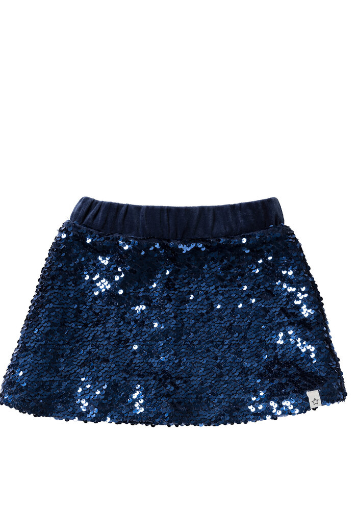 Your Wishes Sequin | Velvet Skirt Insignia Blue