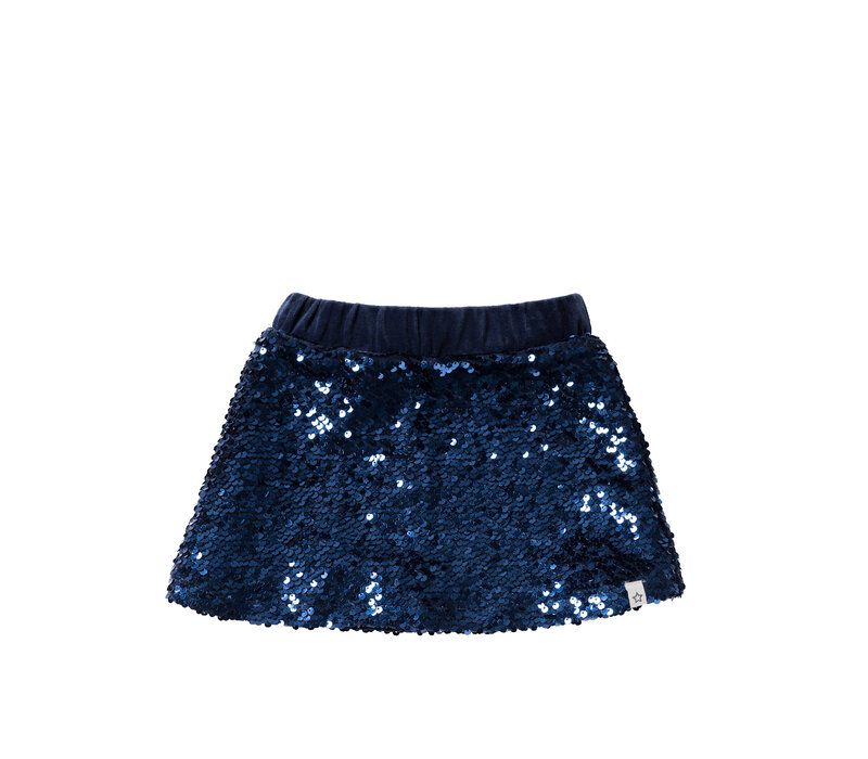 Your Wishes Sequin | Velvet Skirt Insignia Blue