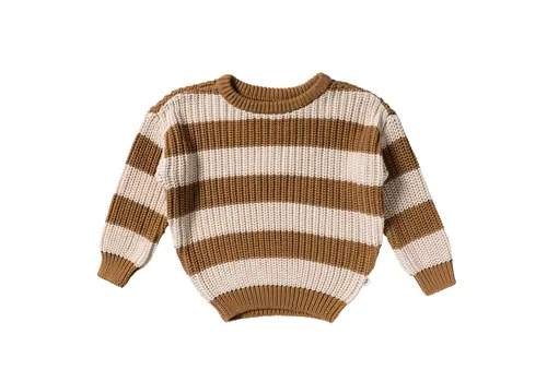 Your Wishes Your Wishes Stripe Knit | Chunky Sweater Smoke Grey