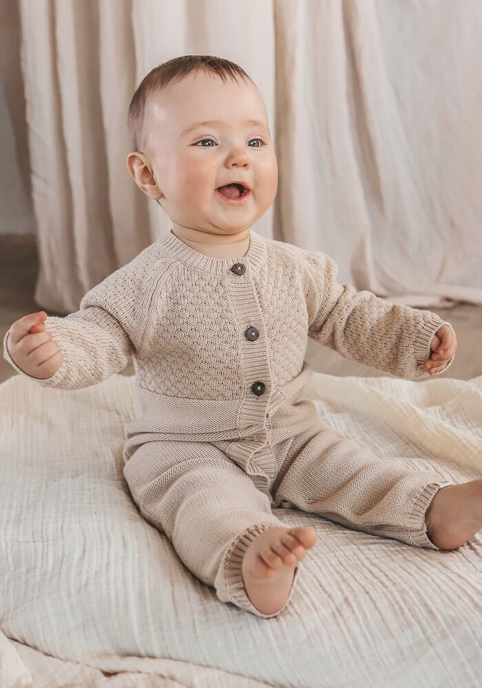 Your Wishes Bubble Knit | Onesie Oyster Gray