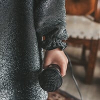 Your Wishes Glitter | Collar Dress Black