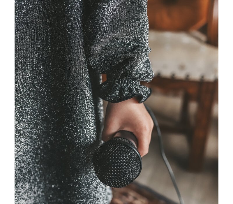 Your Wishes Glitter | Collar Dress Black