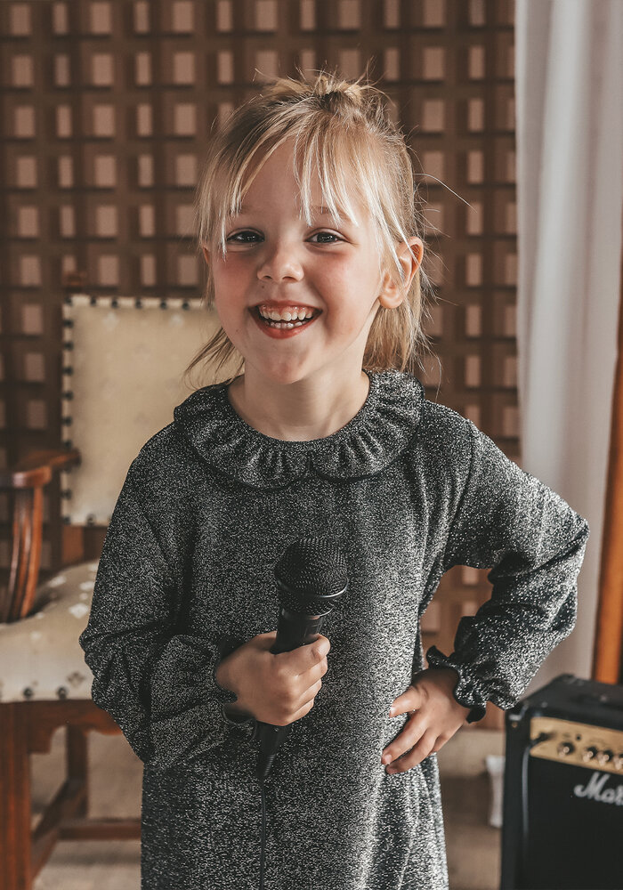 Your Wishes Glitter | Collar Dress Black