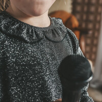 Your Wishes Glitter | Collar Dress Black