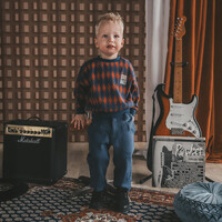 Your Wishes Checker | Wide Sweater Multicolor
