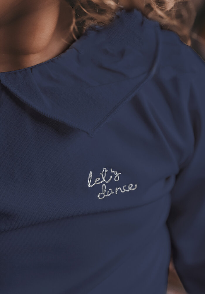 Your Wishes Let's Dance | Collar Longsleeve Insignia Blue