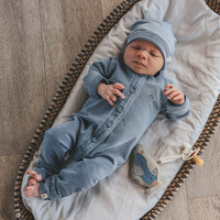 Your Wishes Knitted Denim | Onesie Bluestone