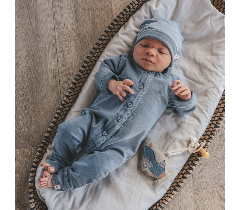Your Wishes Knitted Denim | Onesie Bluestone