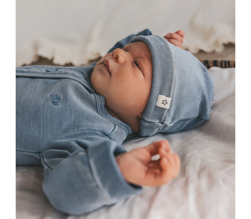 Your Wishes Knitted Denim | Onesie Bluestone