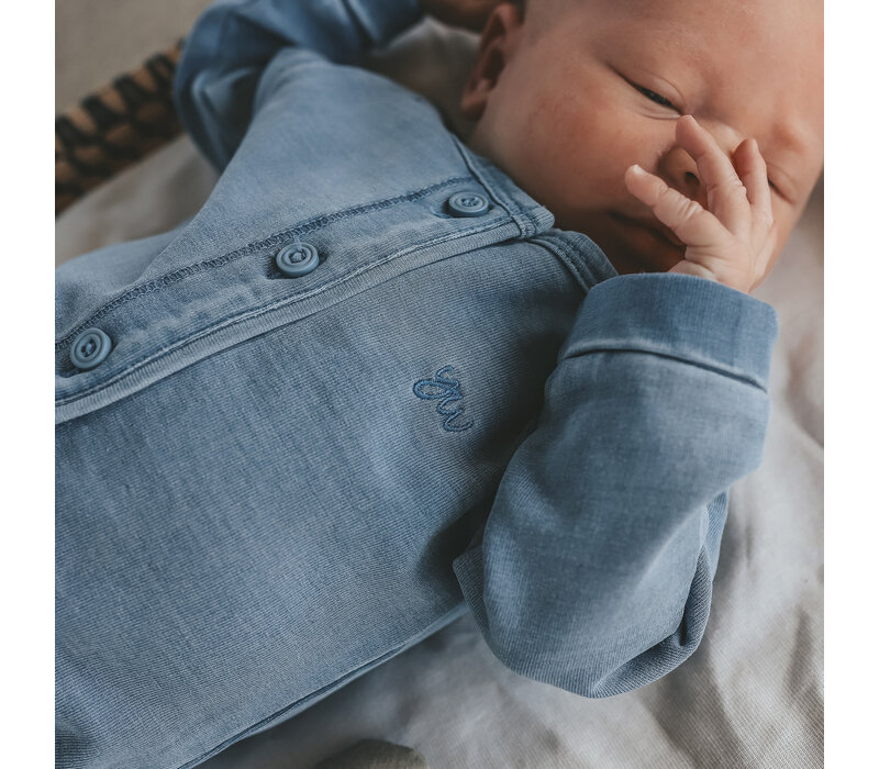 Your Wishes Knitted Denim | Onesie Bluestone