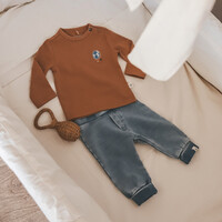 Your Wishes Knitted Denim | Jogging Bluestone