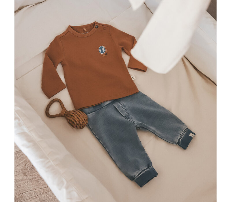 Your Wishes Knitted Denim | Jogging Bluestone