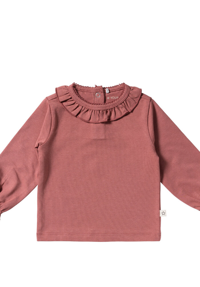 Your Wishes Solid | Ruffle Longsleeve Withered Rose