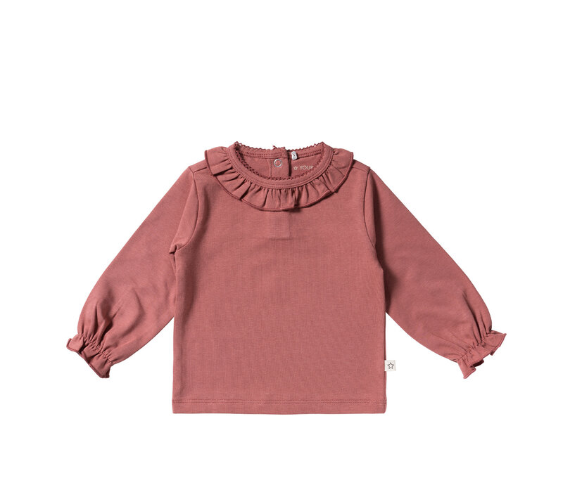 Your Wishes Solid | Ruffle Longsleeve Withered Rose