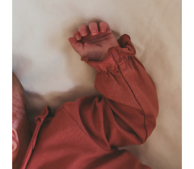 Your Wishes Solid | Ruffle Longsleeve Withered Rose