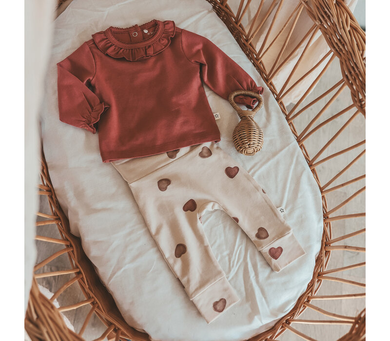 Your Wishes Solid | Ruffle Longsleeve Withered Rose