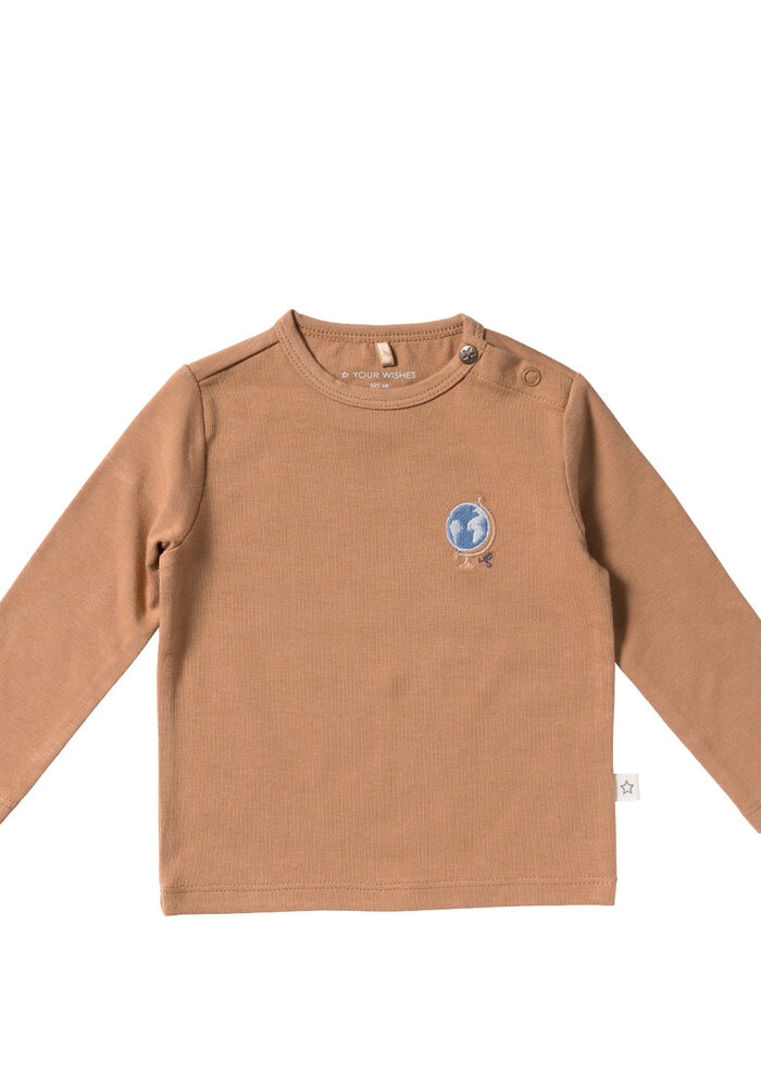 Your Wishes Solid | Fitted Longsleeve Indian Tan