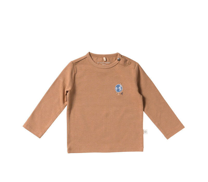 Your Wishes Solid | Fitted Longsleeve Indian Tan