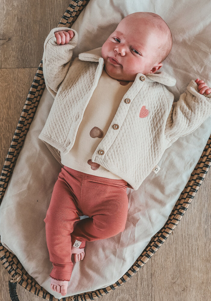 Your Wishes Quilted Jersey | Cardigan Oyster Gray