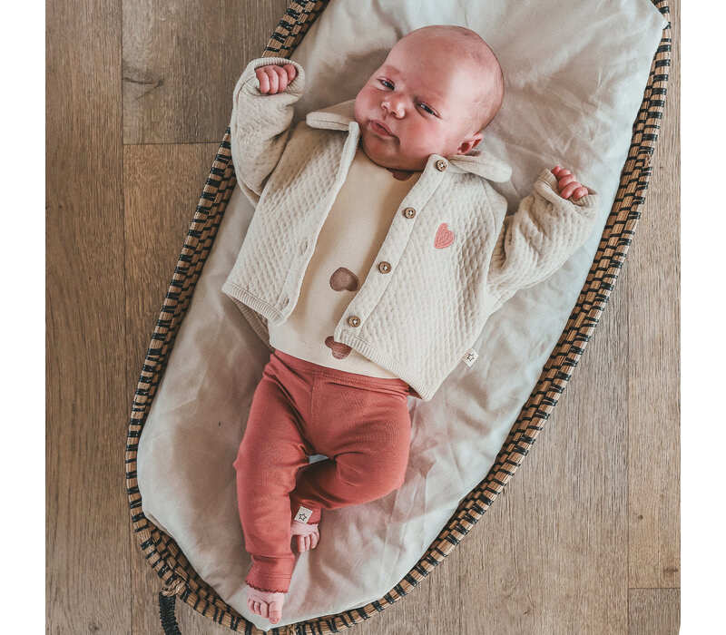 Your Wishes Quilted Jersey | Cardigan Oyster Gray