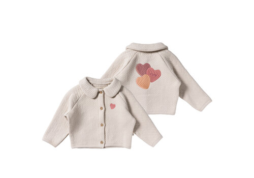 Your Wishes Your Wishes Quilted Jersey | Cardigan Oyster Gray