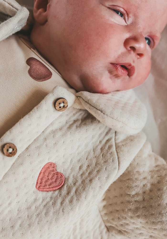 Your Wishes Quilted Jersey | Cardigan Oyster Gray