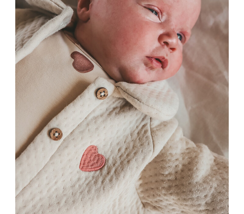 Your Wishes Quilted Jersey | Cardigan Oyster Gray