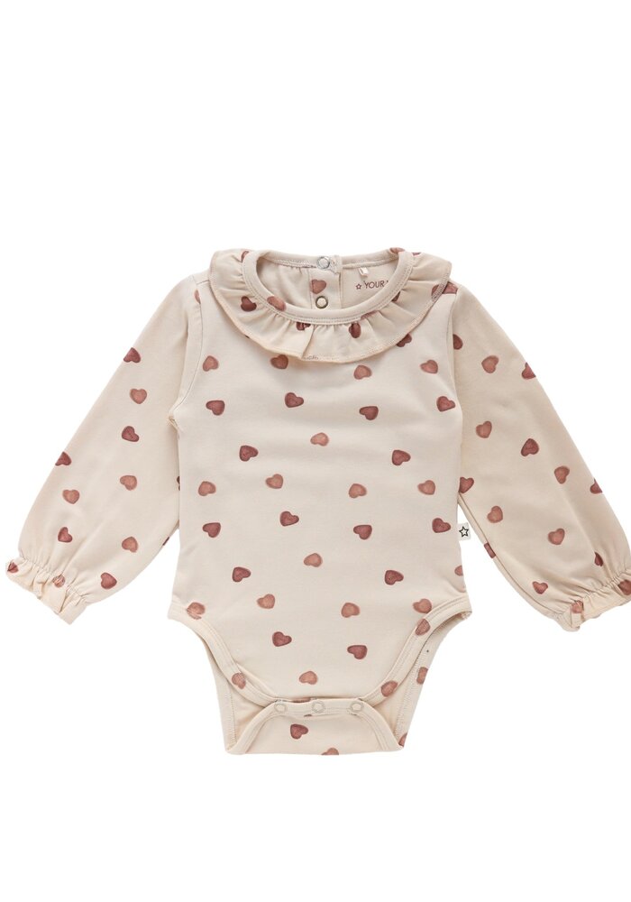 Your Wishes Candy | Ruffle Romper Oyster Gray