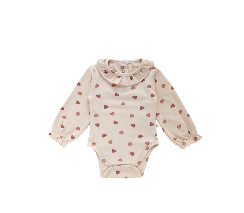 Your Wishes Candy | Ruffle Romper Oyster Gray