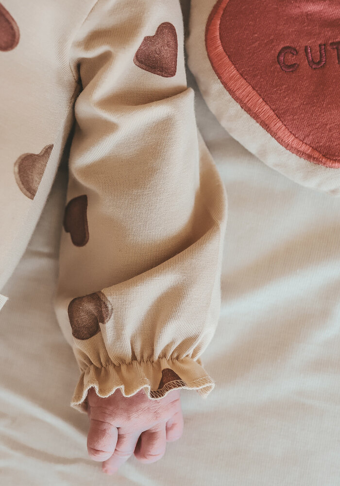 Your Wishes Candy | Ruffle Romper Oyster Gray