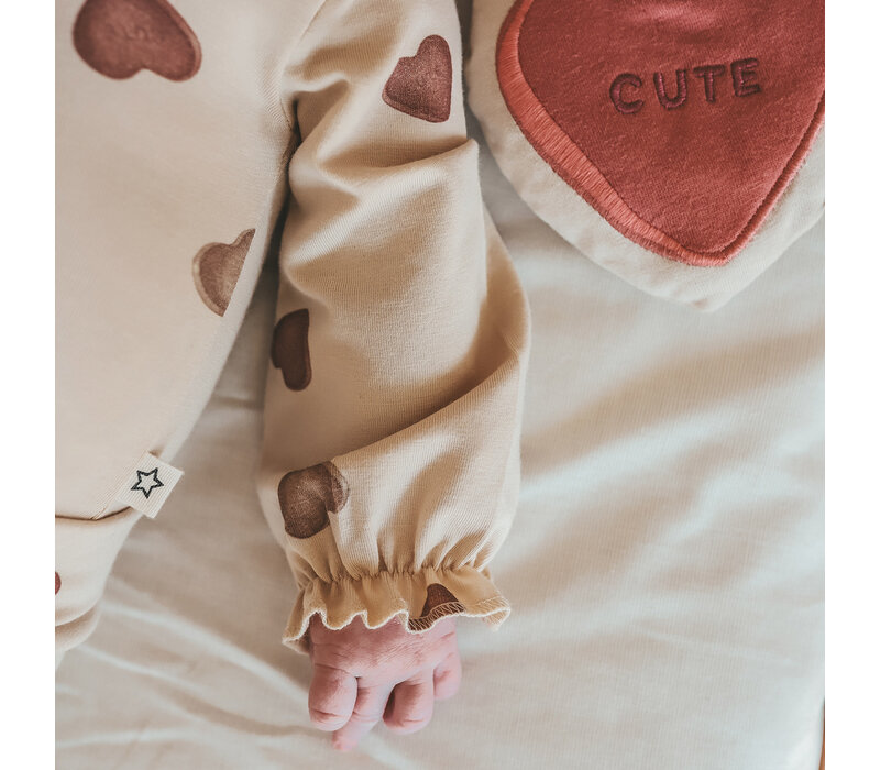 Your Wishes Candy | Ruffle Romper Oyster Gray