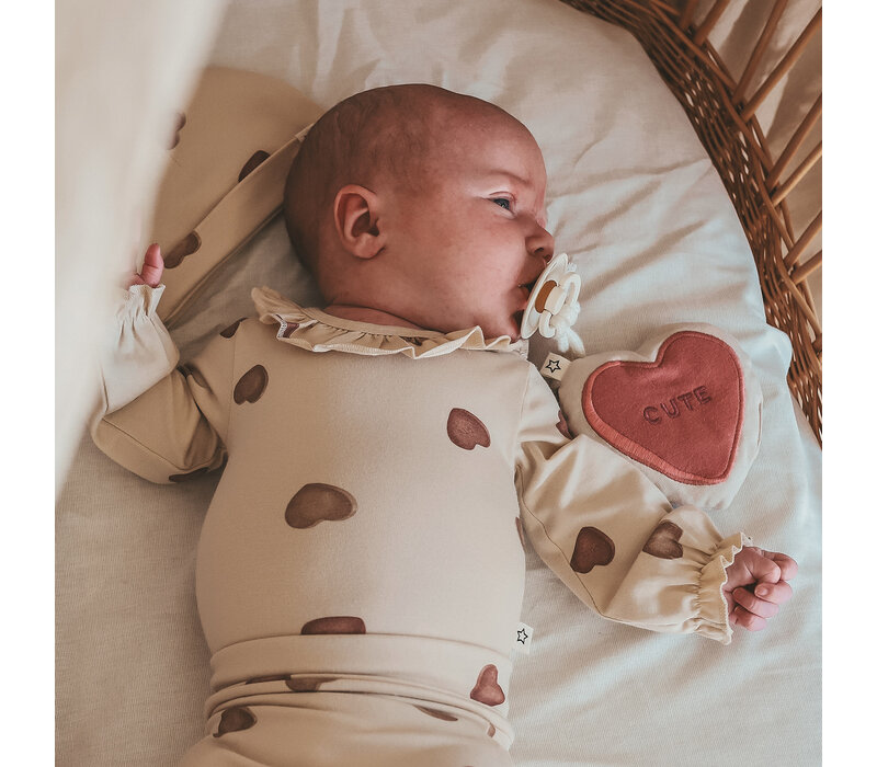 Your Wishes Candy | Ruffle Romper Oyster Gray