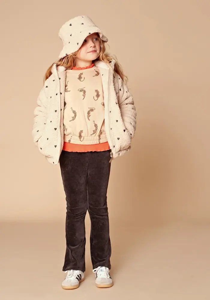 Stains and Stories girls teddy hat beige